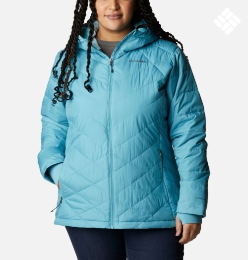 Women's Columbia Heavenly Hooded Jackets Turquoise | Plus Size CA-M4A63